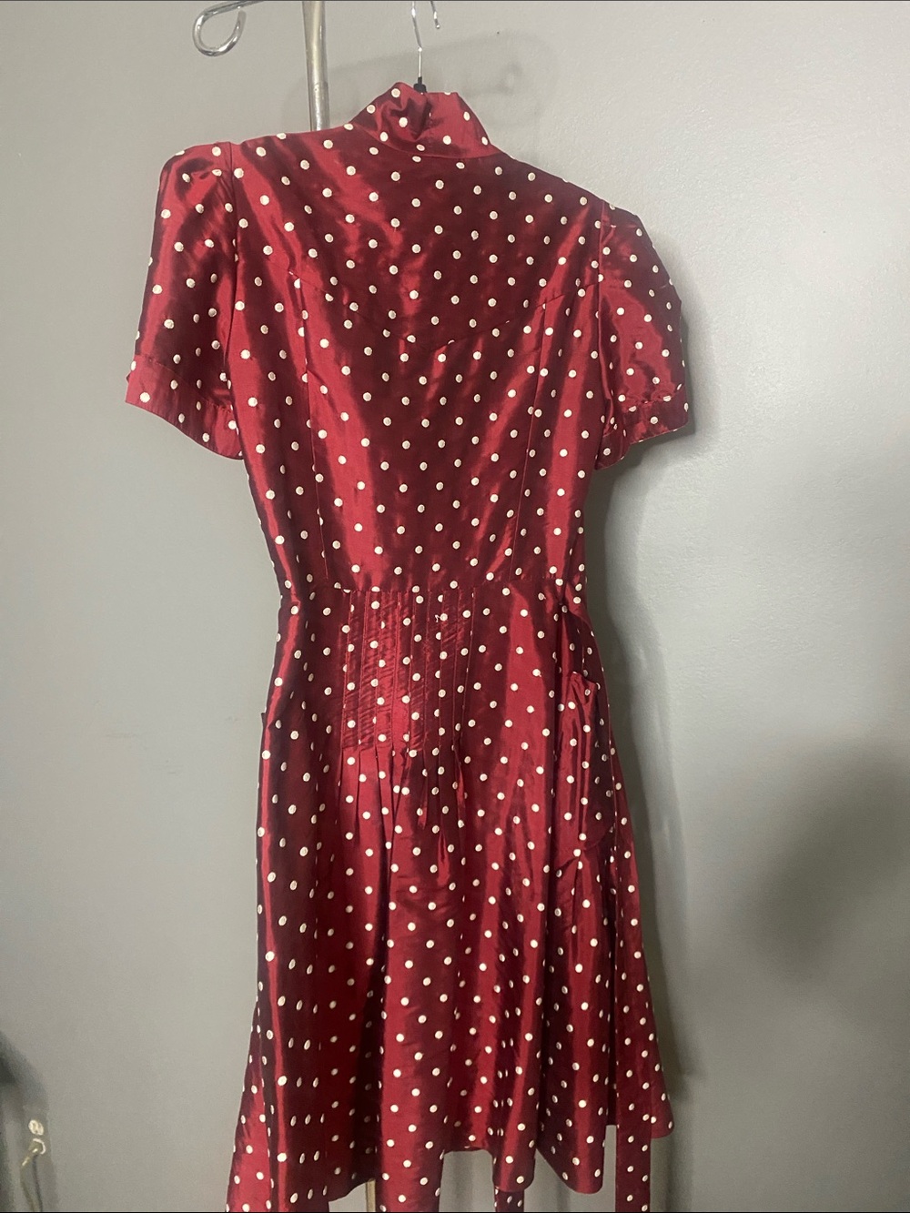 "The Betty" Diane von Furstenberg Silk Tafetta Wrap Dress Sz 8 - Picture 6 of 7